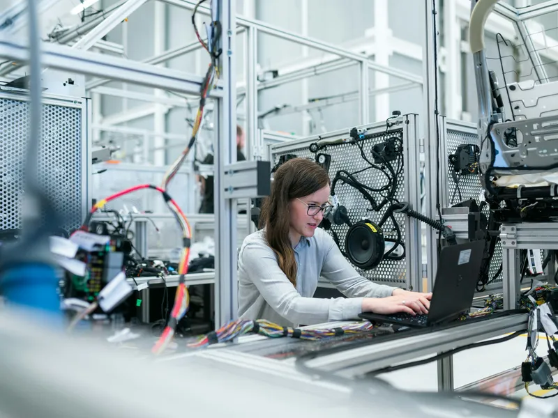 Manufacturing floor with precision equipment