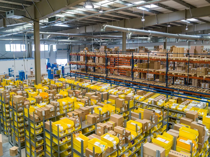 Distribution center with sorting systems